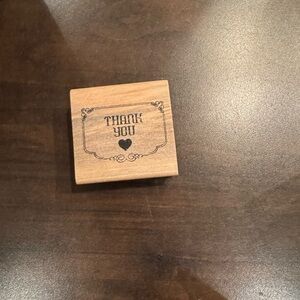 Wood stamp “thank you”